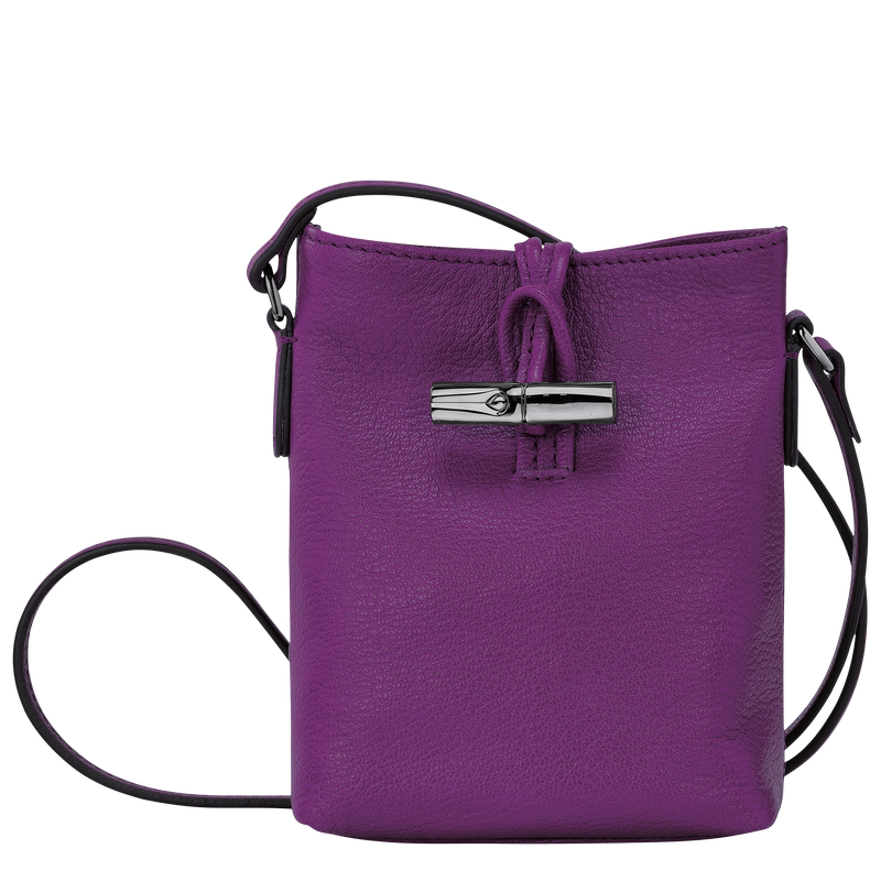 Sac bandoulière XS Roseau , Cuir - Violette  - Vue 1 de 5