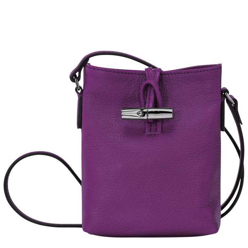 Roseau XS Crossbody bag , Violet - Leather  - View 1 of  5