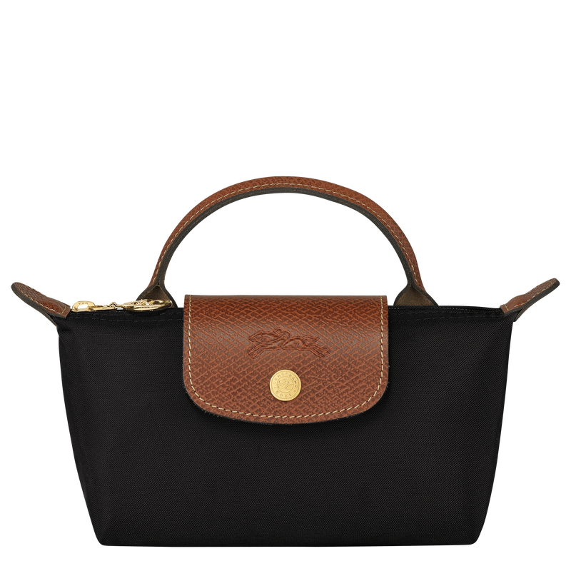 Le Pliage Original Pouch with handle Black - Recycled canvas
