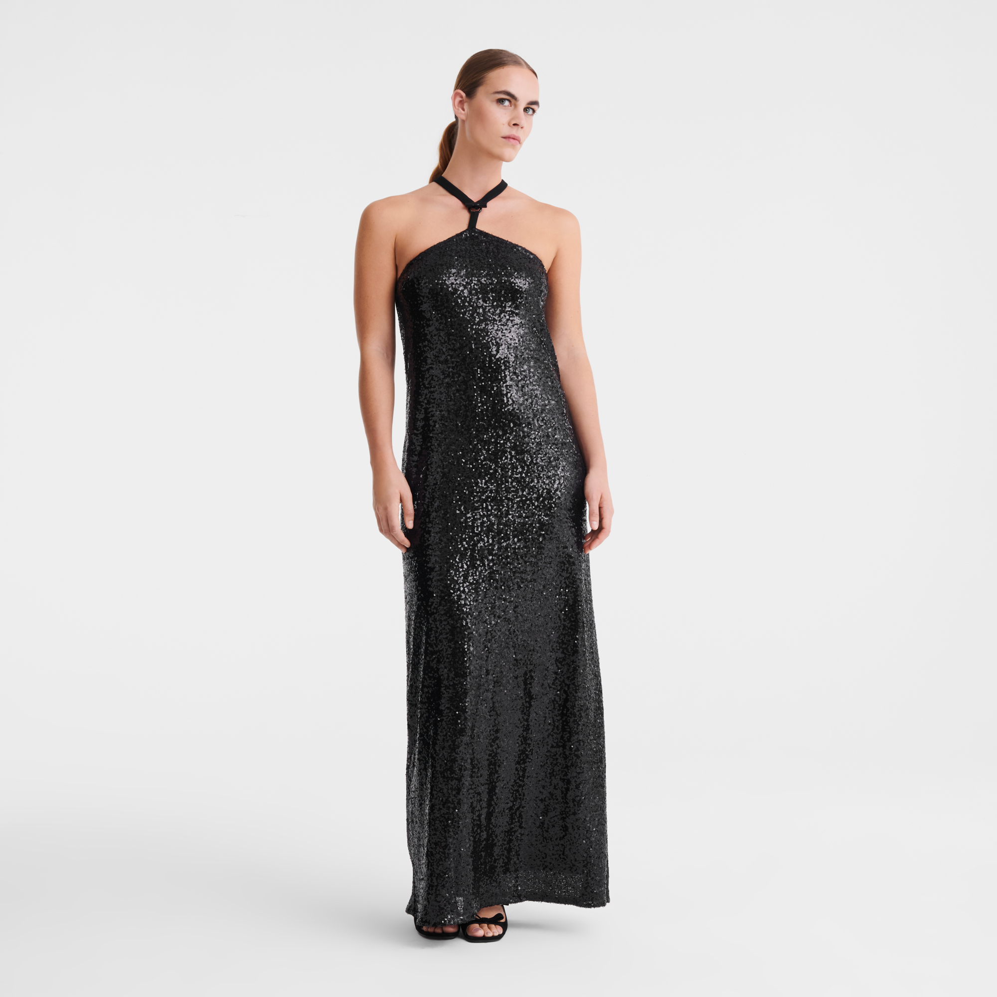 Long dress Black - Glitter 6 US | Longchamp US Long dress Black - Glitter 6 US | Longchamp US