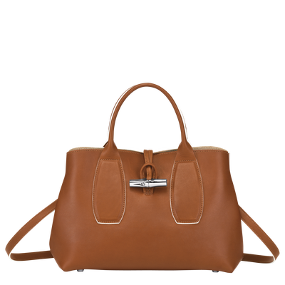 Le Roseau Handbag M, Cognac