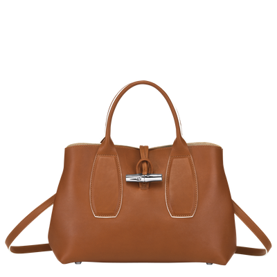 Le Roseau Borsa con manico M,  Cognac