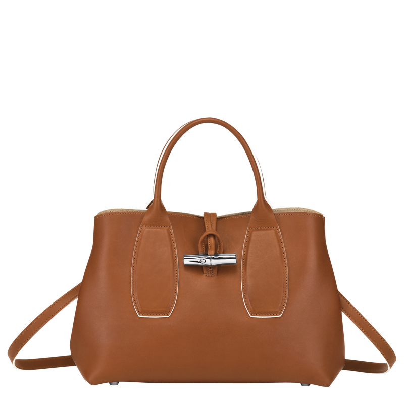 Roseau M Handbag , Cognac - Leather  - View 1 of  6
