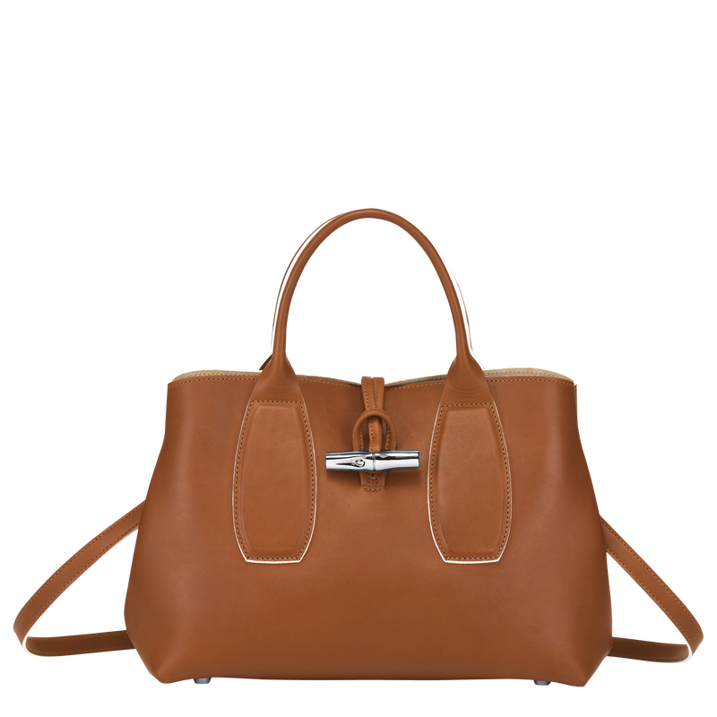 Borsa con manico M Le Roseau , Pelle - Cognac  - View 1 of  6