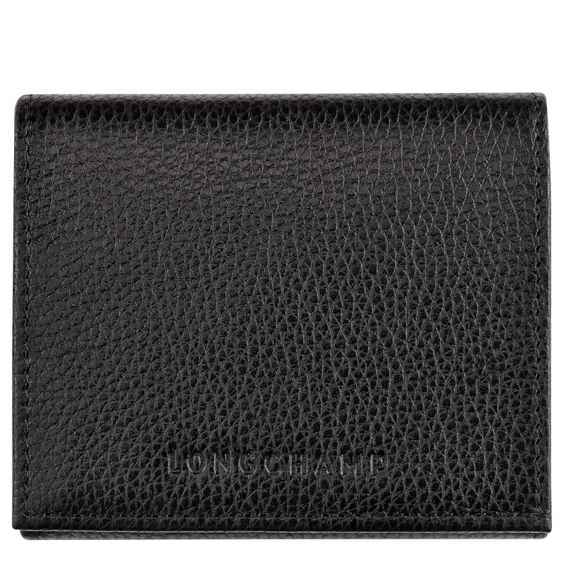 Black leather sales coin purse