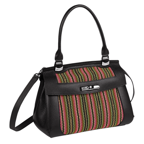 Sac porté main, D95 Noir/Figue/Kaki Sac porté main, D95 Noir/Figue/Kaki, hi-res