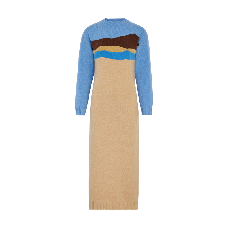 Dress Caroline H&eacute;lain x Longchamp , Beige - Knit  - View 1 of 5