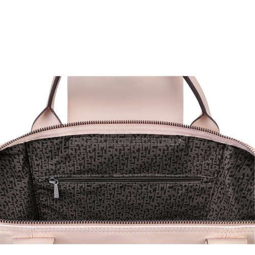 Le Pliage Cuir Top handle bag M, Pale pink