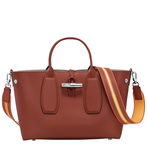 Handtasche M Le Roseau Leder - Mahagoni | Longchamp DE