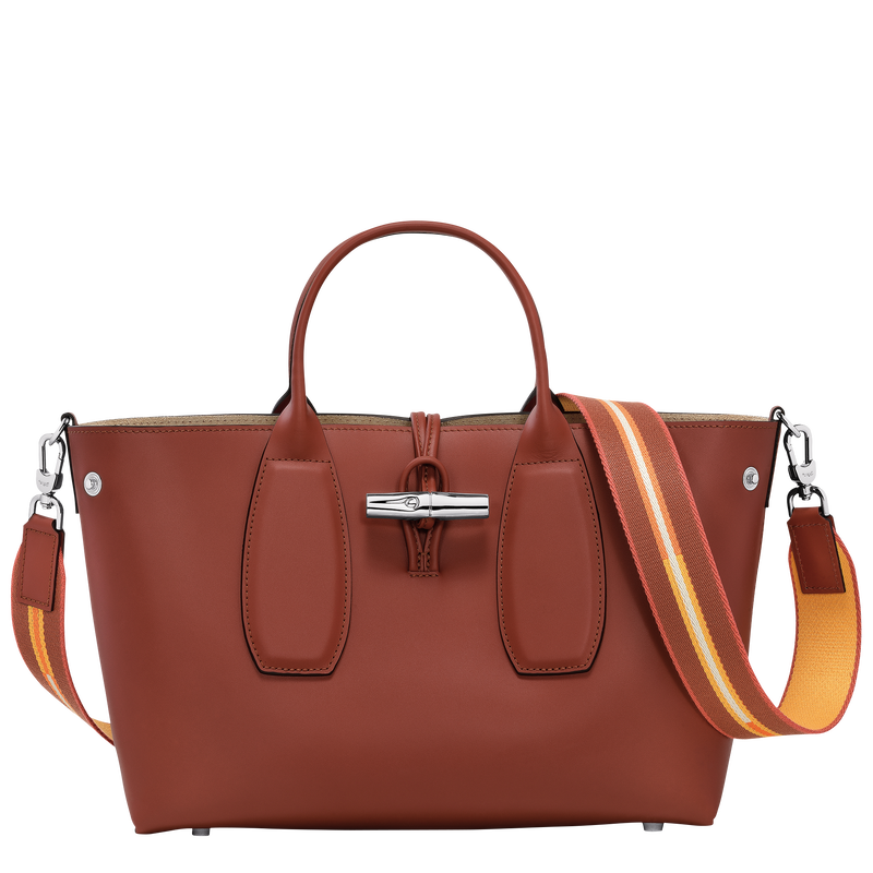 Roseau M Handbag , Mahogany - Leather  - View 5 of  6