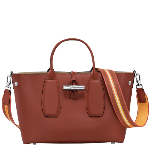 Roseau M Handbag , Mahogany - Leather - View 5 of  6