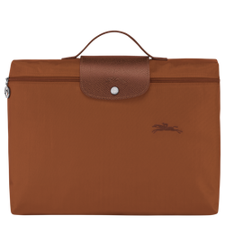 Le Pliage Green S Briefcase , Cognac - Recycled canvas