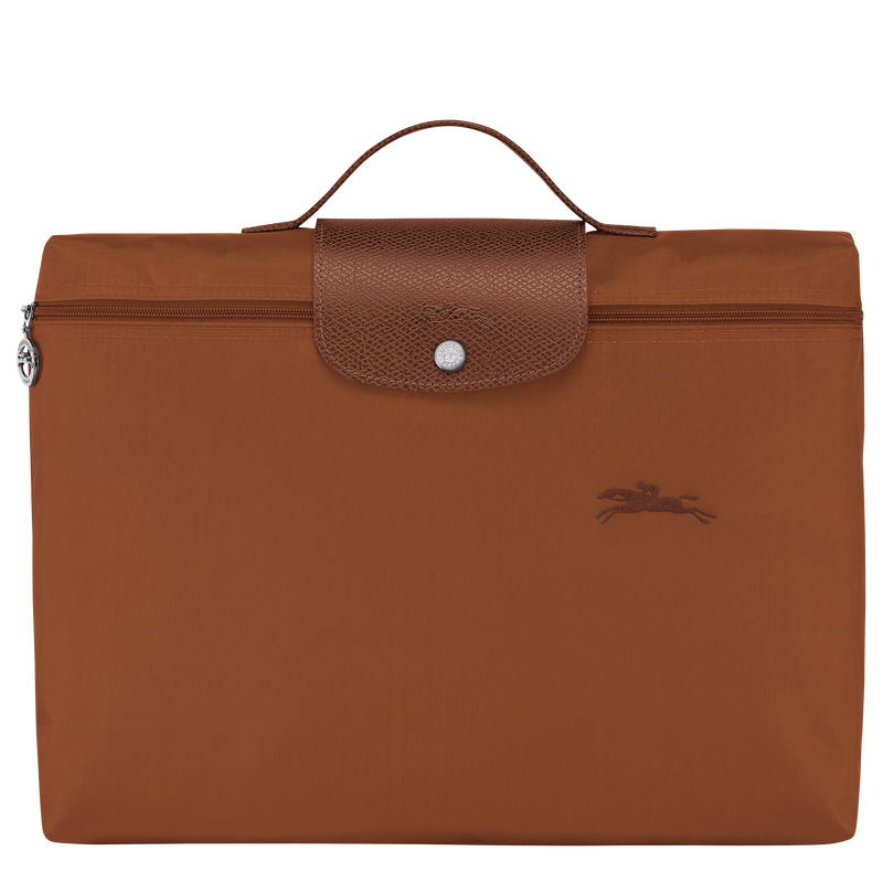 Le Pliage Green S Briefcase , Cognac - Recycled canvas  - View 1 of 7