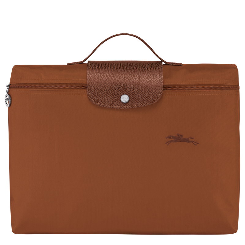 Le Pliage Green S Briefcase , Cognac - Recycled canvas  - View 1 of  6