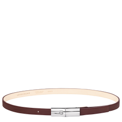 Le Roseau Ladies' belt , Burgundy - Leather