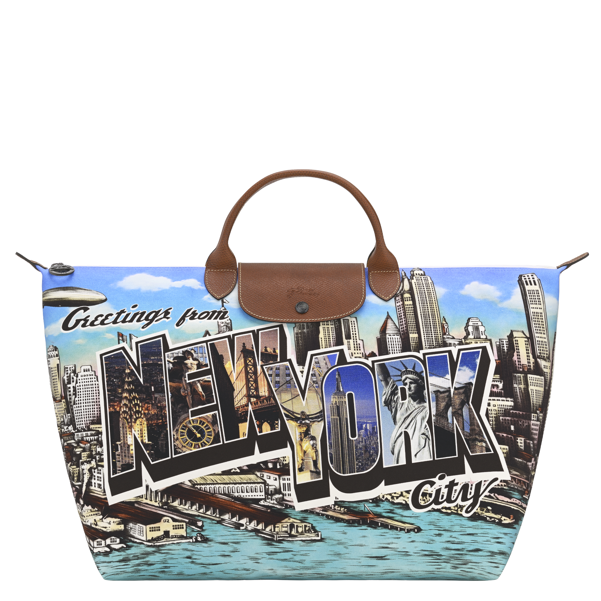null トラベルバッグ L Longchamp X Jeremy Scott, ブラウン