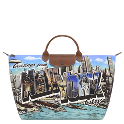 Saco de viagem Longchamp X Jeremy Scott S , Lona - Castanho