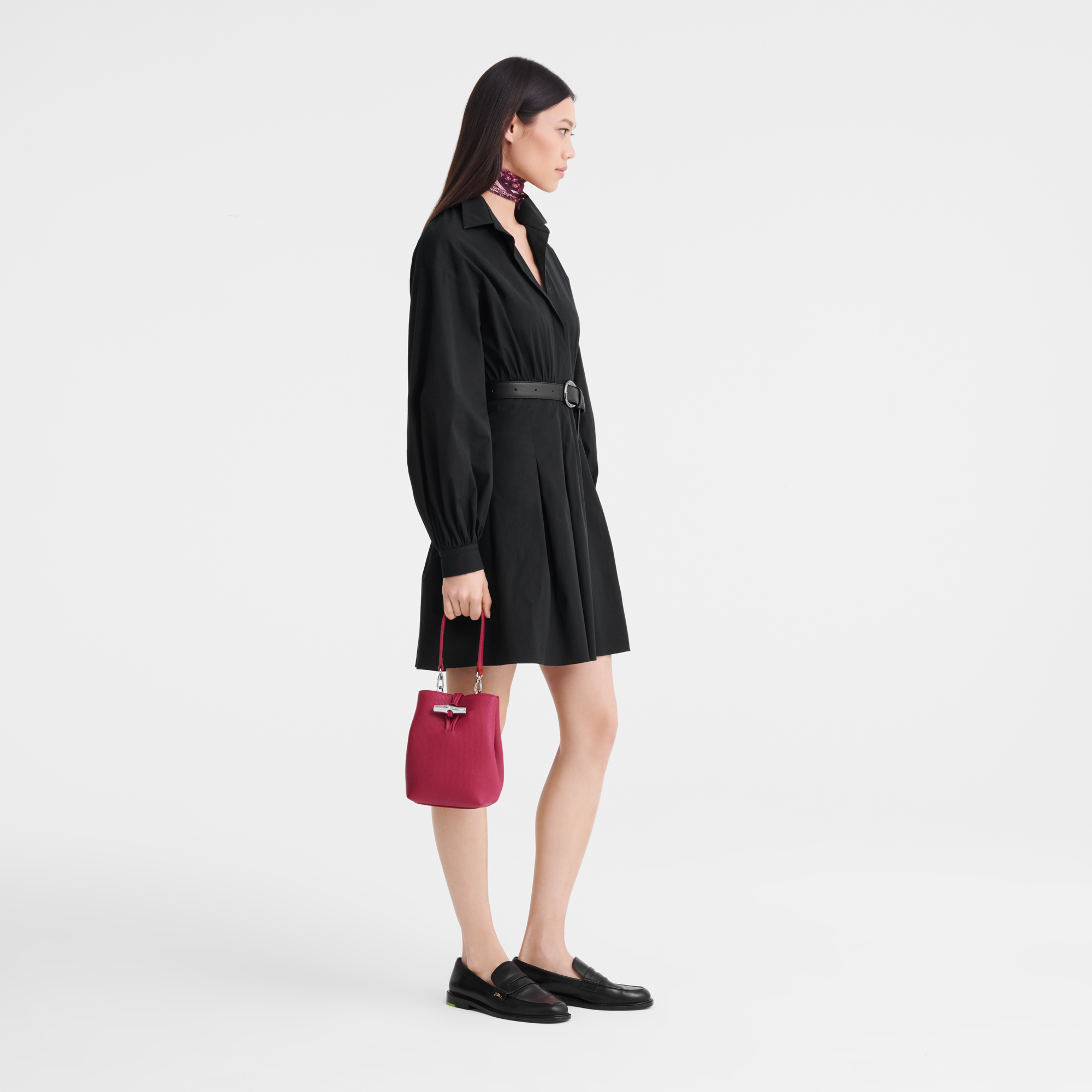 Bucket bag XS, Beetroot - View 2 of
6 - zoom in Le Roseau Bucket bag XS, Beetroot