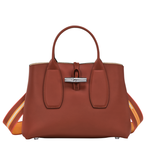 Roseau M Handbag Mahogany - Leather | Longchamp PT