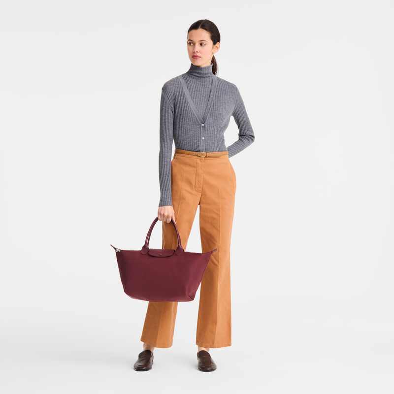 Le Pliage One Bolso con asa superior L , Tela - Burdeos  - Vista 2 de 7