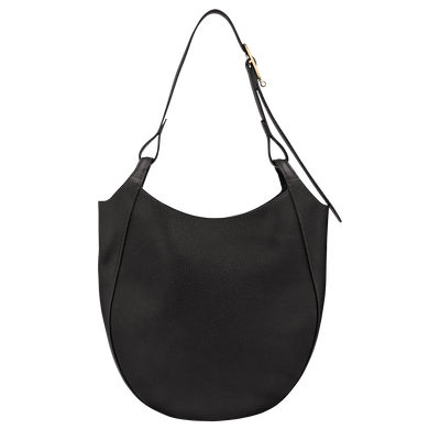 Le Foulonn&eacute; 半月形單肩包 L, 黑色