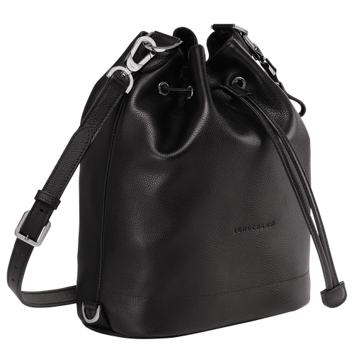 Bucket bag M Le Foulonné Black (10062021047) | Longchamp EN Bucket bag M Le Foulonné Black (10062021047) | Longchamp EN