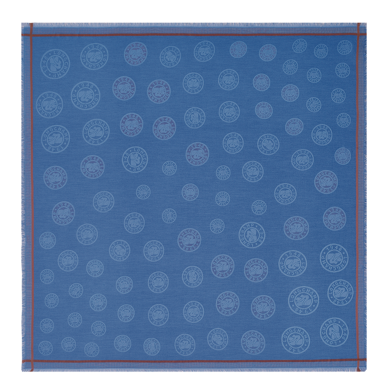 Schal La Médaille Longchamp , Andere - Kornblumenblau  - Ansicht 1 von 2