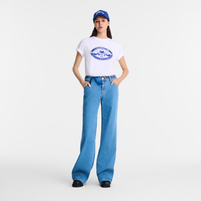 T-shirt , White - Printed jersey