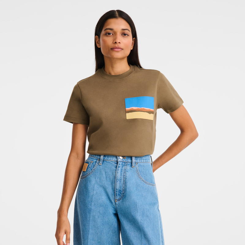 T-shirt , Olive - Jersey  - View 2 of  5