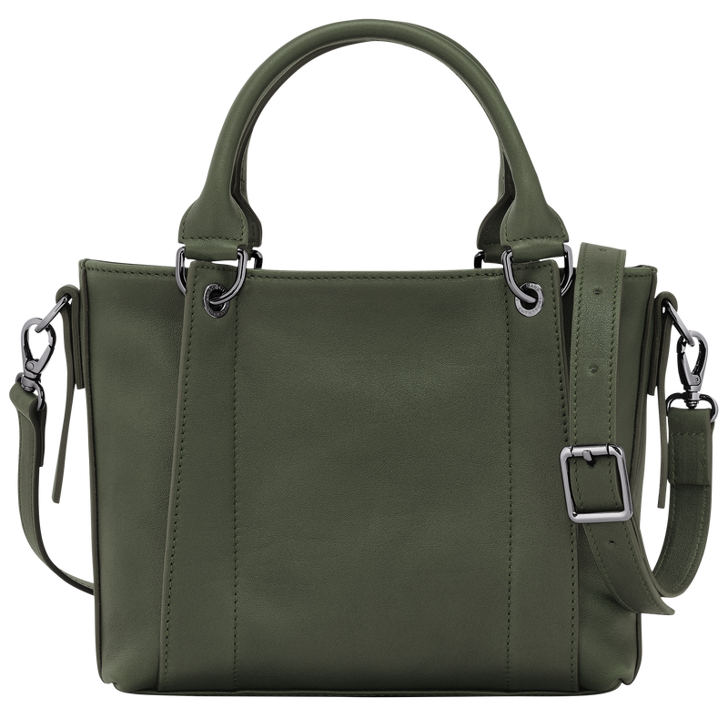 Sac &agrave; main S Longchamp 3D , Cuir - Kaki  - Vue 4 de 5