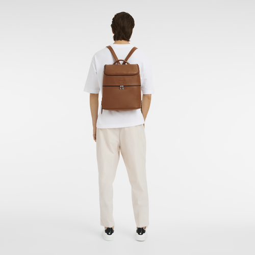 Le Foulonné Backpack , Caramel - Leather - View 2 of  4