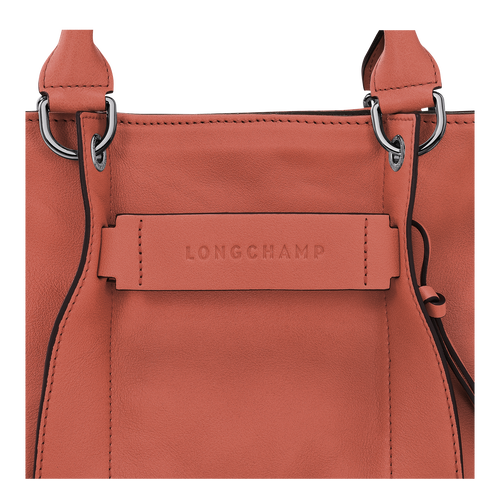 Sac à main S Longchamp 3D , Cuir - Sienne - Vue 5 de 5