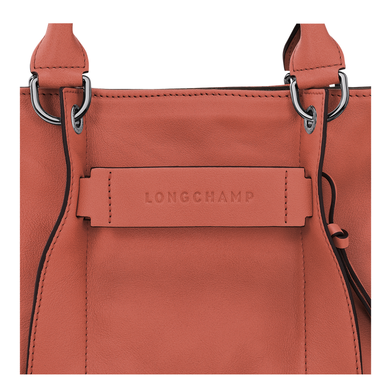 Sac à main S Longchamp 3D , Cuir - Sienne  - Vue 5 de 5