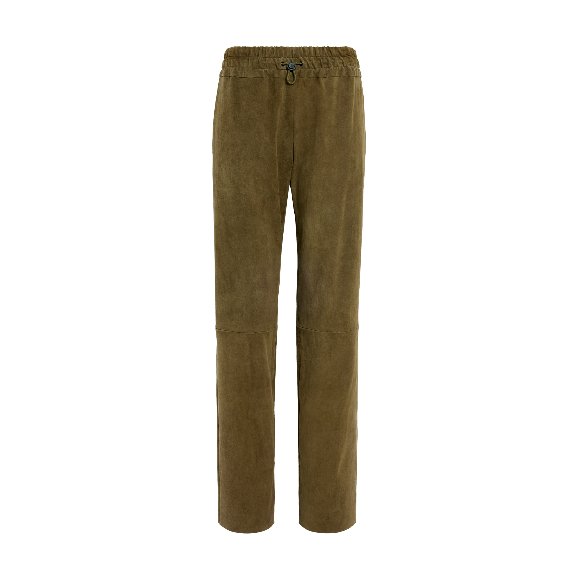 null Leather straight pants, Khaki