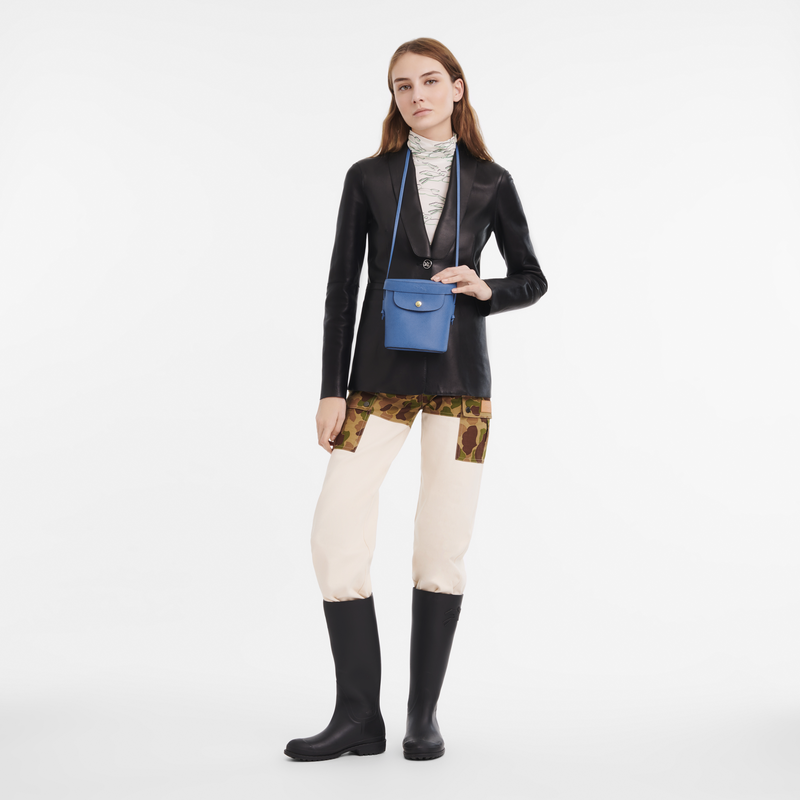 Épure XS Crossbody bag , Cobalt - Leather  - View 2 of  4