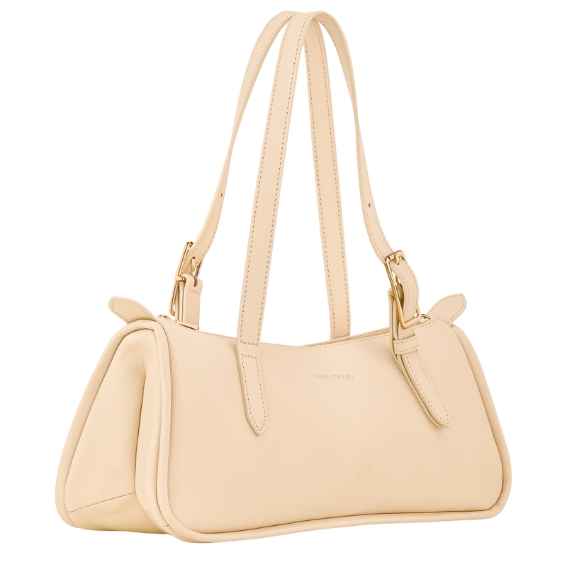 Sac port&eacute; &eacute;paule L Looong , Cuir - Vanille  - Vue 3 de 7