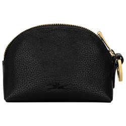 Le Foulonn&eacute; Coin purse , Black - Leather