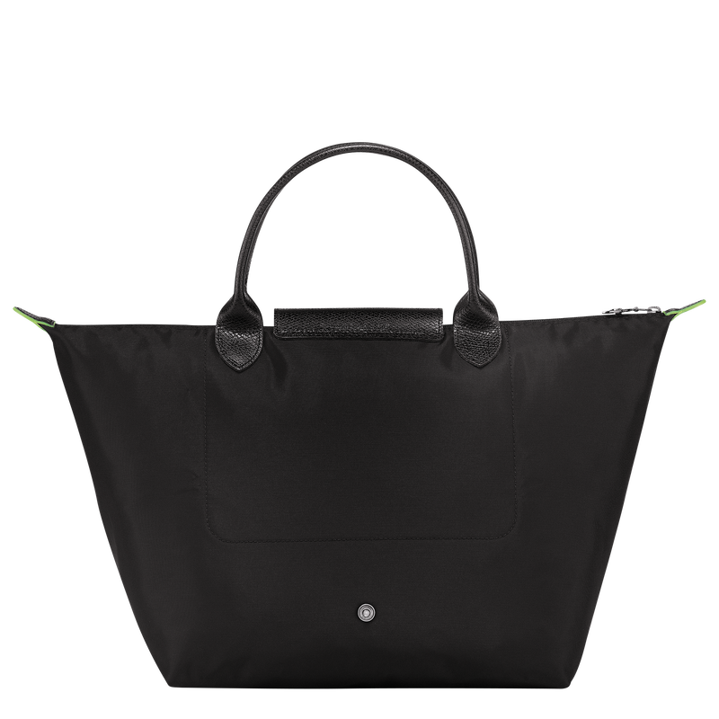 Le Pliage Green Tas met handgreep aan de bovenkant M , Zwart - Gerecycled canvas  - Weergave 4 van  7