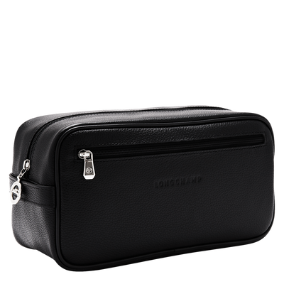 Le Foulonn&eacute; Toiletry case , Black - Leather