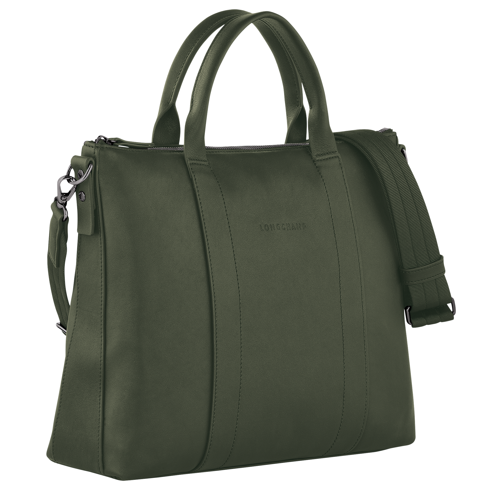 Longchamp 3D Briefcase, Khaki