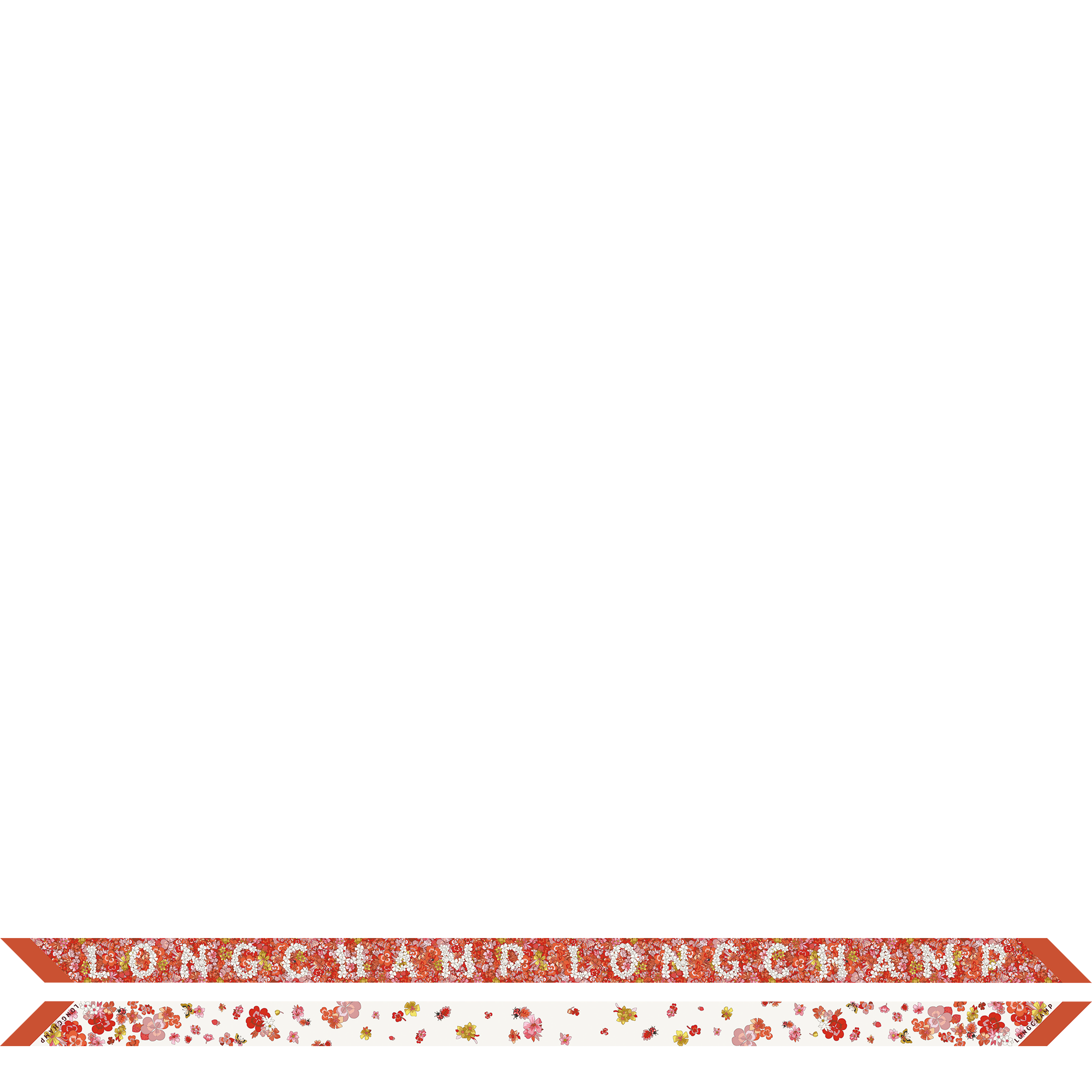 花卉飾帶 束髮帶, 珊瑚紅色