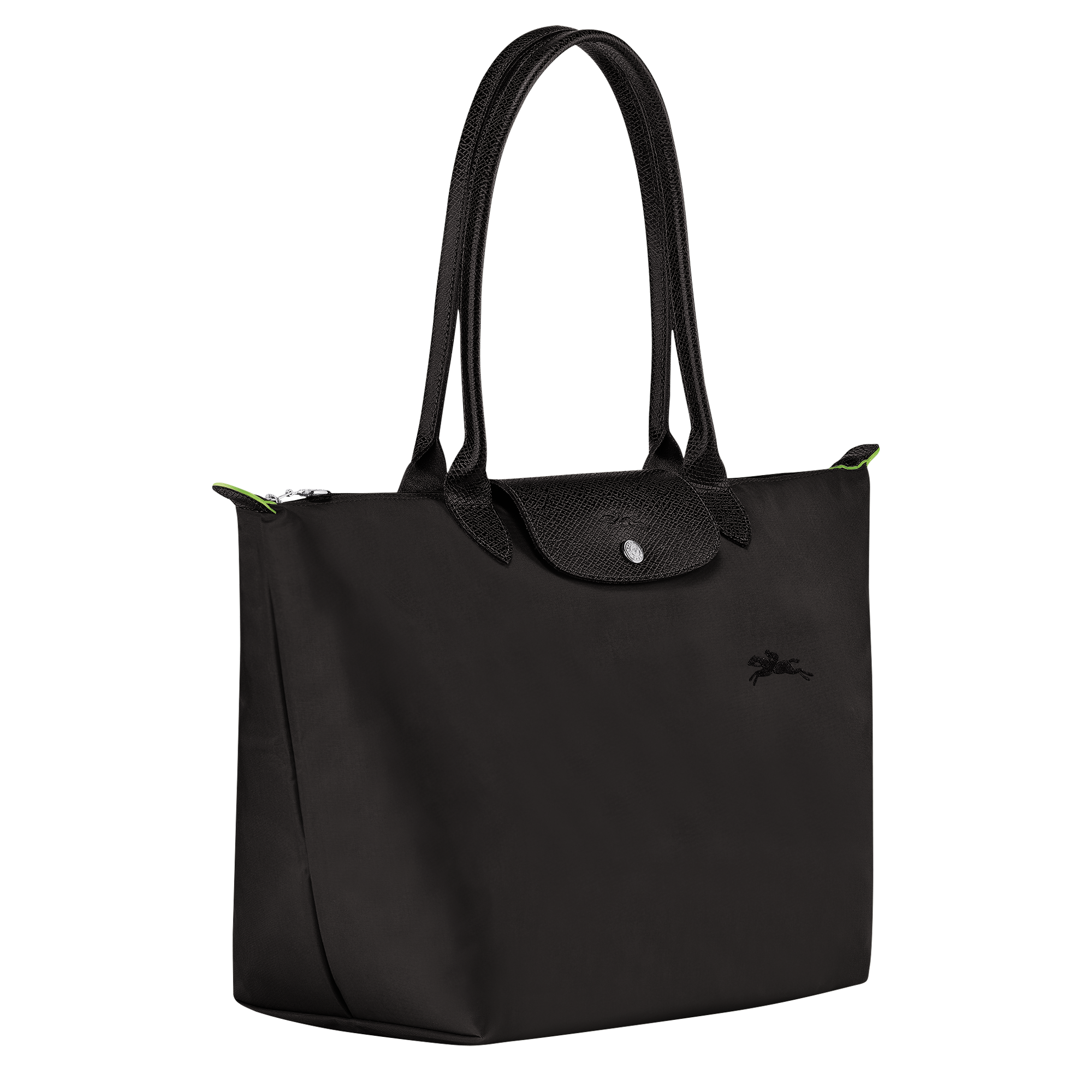 Le Pliage Green L Tote bag Black - Recycled canvas (L1899919001)