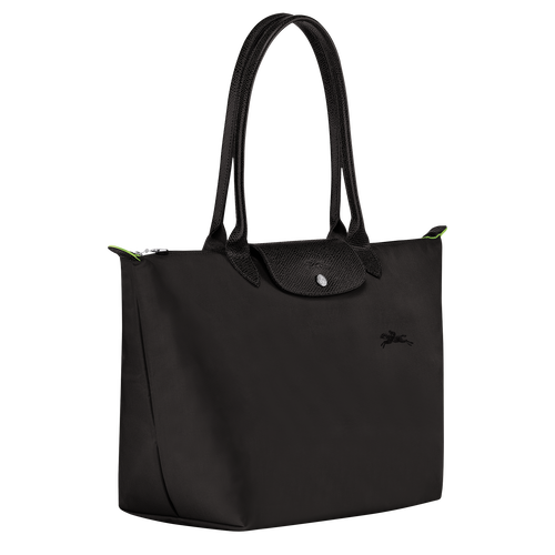 Le Pliage Green L Tote bag , Black - Recycled canvas - View 3 of 6