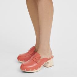 La Cigale Clogs , Strawberry - Leather