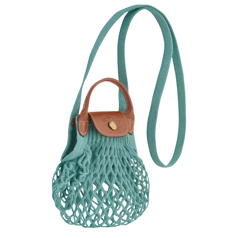 Le Pliage Filet XS Mesh bag , Lagoon - Canvas  - View 3 of  4