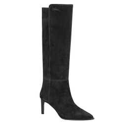 Elan Heel boots , Black - Leather