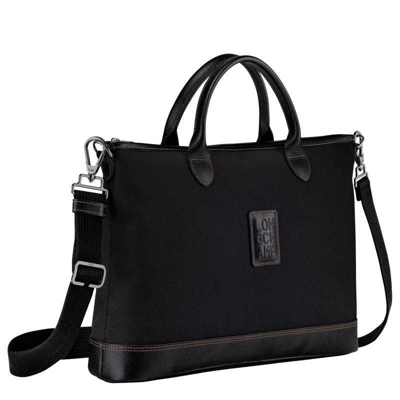 Boxford S Briefcase , Black - Recycled canvas  - View 2 of  4