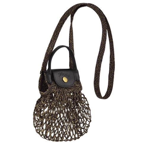 Le Pliage Filet Mesh bag XS, Black/Golden
