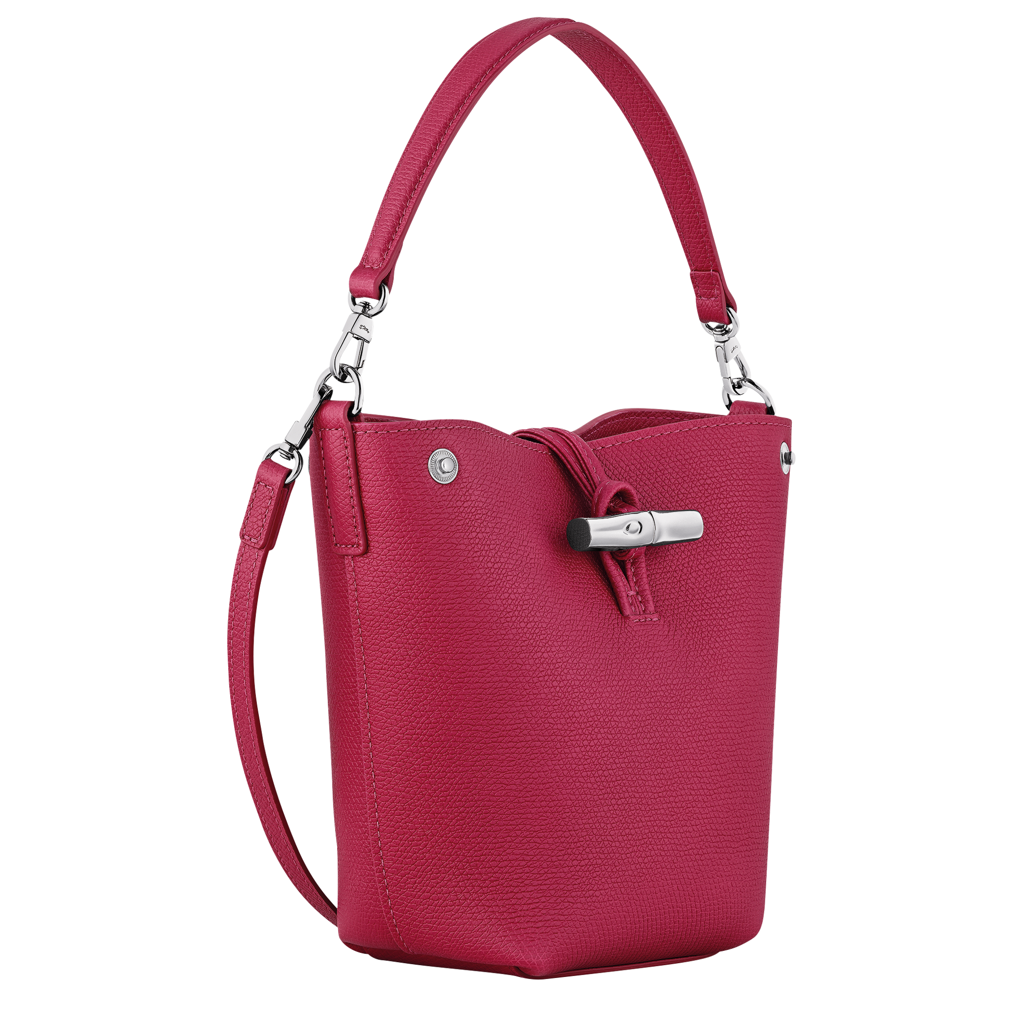 Bucket bag XS, Beetroot - View 3 of
6 - zoom in Le Roseau Bucket bag XS, Beetroot