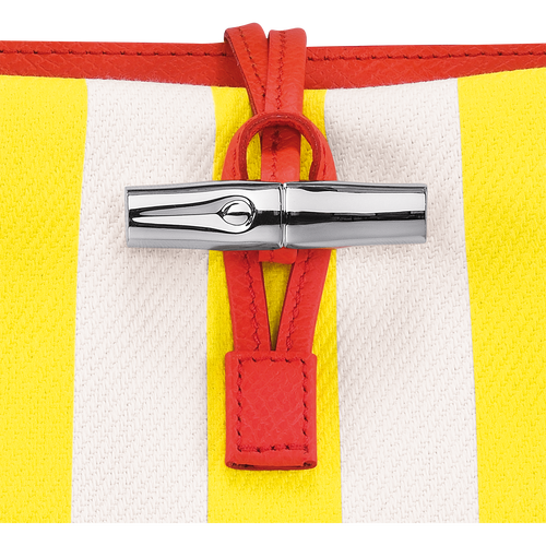 Roseau Essential Bucket bag XS, Yellow/White